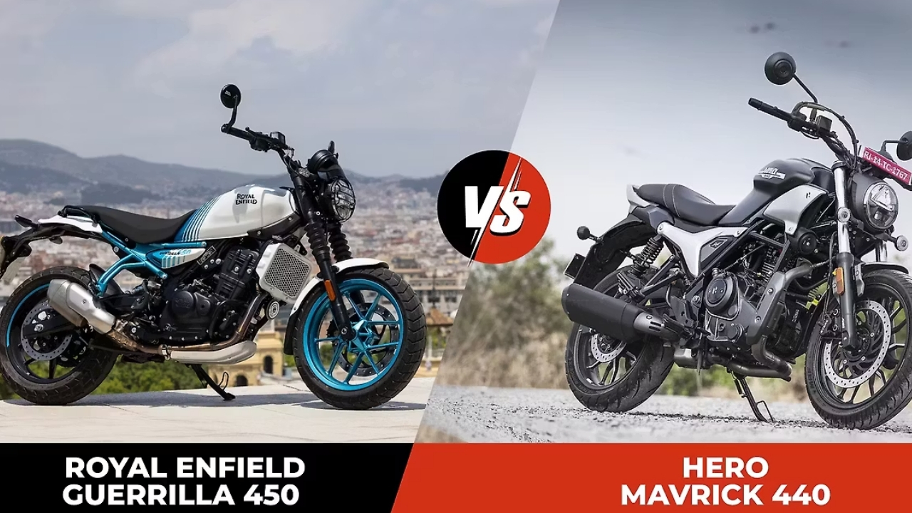 Royal Enfield Guerrilla 450 vs Hero Mavrick 440